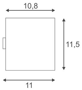 SLV 232537 Sitra Cube, hnědé nástěnné venkovní svítidlo se svícením nahoru/dolu, 2x9W, výška 11,5cm, IP44