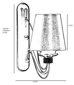 Nástěnná lampa CLASSIC 1xE27/40W/230V bronzová/béžová
