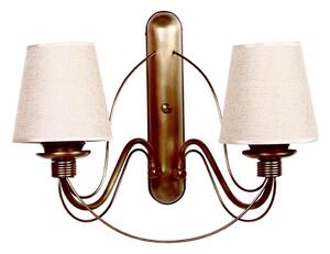 Nástěnná lampa CLASSIC 2xE27/40W/230V bronzová/béžová