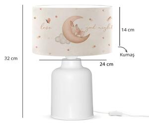 Dětská lampička CANDY 1xE27/40W/230V bílá/béžová