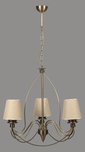 Lustr na řetězu CLASSIC 3xE14/40W/230V bronzová/béžová