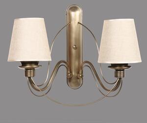 Nástěnná lampa CLASSIC 2xE27/40W/230V bronzová/béžová