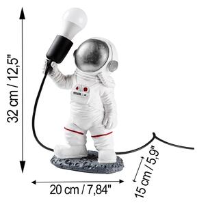 Dětská lampička ASTRONAUT 1xE27/40W/230V stříbrná/bílá