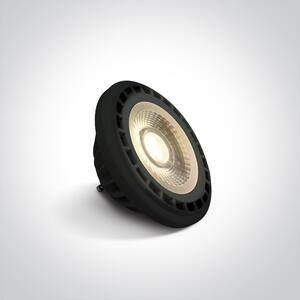 Schrack LED žárovka, 13W 45° 3000K 1200lm GU10 ES111 (QPAR111), černá, prům. 11,1cm