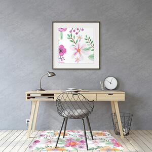 Podložka pod kolečkovou židli kresba květiny