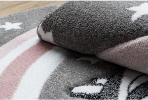 Dywany Luszczow Kusový koberec kulatý PETIT PONY Poník, šedý Rozměr koberce: 160 cm KRUH