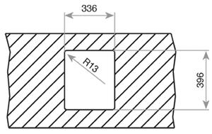 Teka Be Linea ocelový dřez se sifonem 44x38 cm 115000008