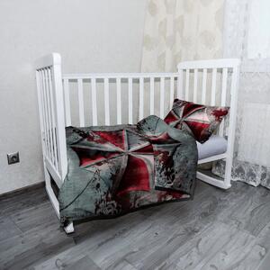 Sablio Mikroplyšové dětské povlečení do postýlky Resident Evil Umbrella Corporation Steel - 120x90 / 40x60