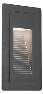 Paulmann 94382 High, černé venkovní zápustné svítidlo do stěny 230V, 2W LED 3000K, 5,8x10,3cm IP44