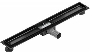 Mexen Flat nerezový sprchový žlab 70 cm - tělo žlabu bez krytu, černá, 1715070