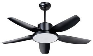 Stropní ventilátor se světlem LOUVET s dálkovým ovládáním LED Černá