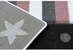 Dywany Luszczow Kusový koberec PETIT MALÝ, SRDCE, HVĚZDY, růžový Rozměr koberce: 160 x 220 cm