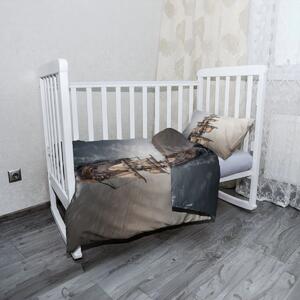 Sablio Mikroplyšové dětské povlečení do postýlky Plachetnice na klidném moři - 120x90 / 40x60