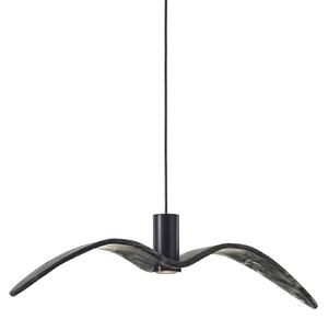 Brokis PC01112_003 Night Birds Exterior, závěsné svítidlo z ručně zpracovaného skla, 6,5W LED, šedá kouřová GLASS, délka 73cm, IP54