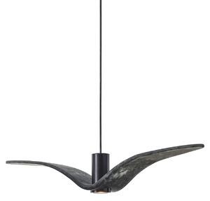 Brokis PC01111_004 Night Birds Exterior, závěsné svítidlo z ručně zpracovaného skla, 6,5W LED, šedá kouřová GLASS mat, délka 78cm, IP54