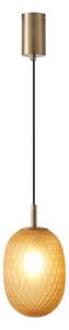 Lustr na lanku CANDY 1xE14/25W/230V hnědá pr. 15 cm