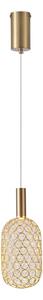 LED Lustr na lanku PERFORATO LED/6,3W/230V 3000K zlatá pr. 13 cm