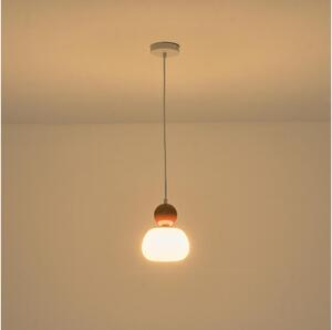 Lustr na lanku HELIOS 1xG9/7W/230V bílá/hnědá