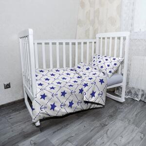Sablio Mikroplyšové dětské povlečení do postýlky Hvězdy a kotvy - 120x90 / 40x60
