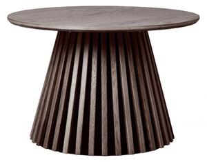 Konferenční stolek Osaka smoked, kulatý, dubová dýha, Ø70×45 cm – House Nordic