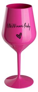 (NE)VINNÁ LADY - růžová nerozbitná sklenice na víno 470 ml