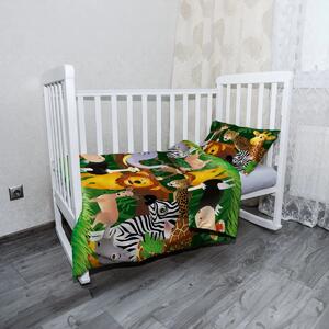 Sablio Mikroplyšové dětské povlečení do postýlky Zvířátka - 100x135 / 40x60