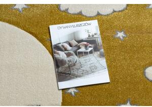 Dywany Luszczow Kusový koberec PETIT MĚSÍC, HVĚZDY, MRAKY Y, zlatý Rozměr koberce: 160 x 220 cm