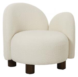 Křeslo Honolulu, pravé, bouclé, bílé, 74×73×82 cm – House Nordic