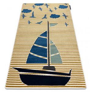 Dywany Luszczow Kusový koberec PETIT PLACHETNICE, LOĎ, zlatý Rozměr koberce: 140 x 190 cm