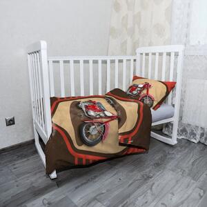 Sablio Mikroplyšové dětské povlečení do postýlky Jawa panelka Vintage - 120x90 / 40x60