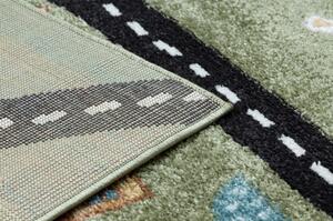 Dywany Luszczow Dětský kusový koberec FUN Route, ulice, zvířata zelená Rozměr koberce: 120 x 170 cm