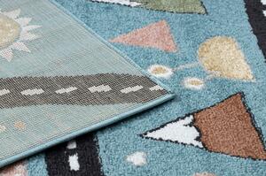 Dywany Luszczow Dětský kusový koberec FUN Route, ulice, zvířata modrá Rozměr koberce: 80 x 150 cm