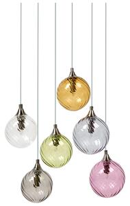 Závěsná lampa s 6 světly TUDDI Sklo Vícebarevná