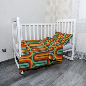 Sablio Dětské povlečení do postýlky Retro vlny - 120x90 / 40x60