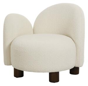 Křeslo Honolulu, levé, bouclé, bílé, 74×73×82 cm – House Nordic