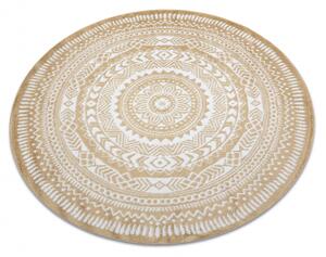 Dywany Luszczow Kulatý koberec FUN Napkin ubrousek - zlato Rozměr koberce: 140 cm KRUH