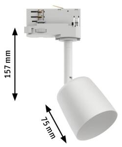 Paulmann 95531 ProRail3 Cover, bílý reflektor, 1x10W LED GU10, prům. 6,6cm