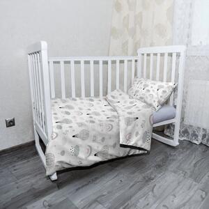 Sablio Mikroplyšové dětské povlečení do postýlky Malované horkovzdušné balony - 100x135 / 40x60