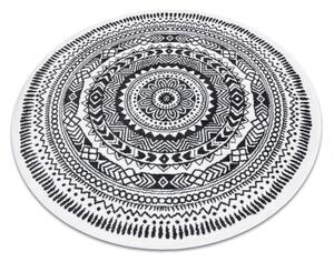 Dywany Luszczow Kulatý koberec FUN Napkin ubrousek - šedá Rozměr koberce: 100 cm KRUH