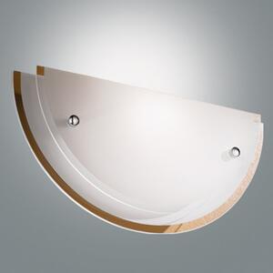 Fabas 2958-21-102 Hill, nástěnné kulaté svítidlo z bílého skla, 1x60W, délka 33cm