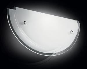 Fabas 2958-21-102 Hill, nástěnné kulaté svítidlo z bílého skla, 1x60W, délka 33cm