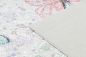 Dywany Luszczow Dětský kusový koberec BAMBINO 1610 pratelný Motýli, protiskluz, krém Rozměr koberce: 160 x 220 cm