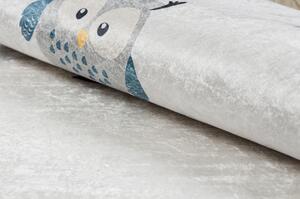 Dywany Luszczow Dětský kusový koberec BAMBINO 1161 pratelný Sovy, protiskluz, šedá Rozměr koberce: 80 x 150 cm