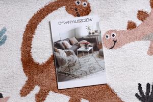 Dywany Luszczow Dětský kusový koberec FUN Dino, dinosauři krém Rozměr koberce: 160 x 220 cm