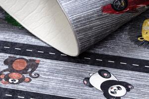 Dywany Luszczow Dětský kusový koberec BAMBINO 2092 pratelný Ulice, auta, protiskluz, antracit Rozměr koberce: 140 x 190 cm