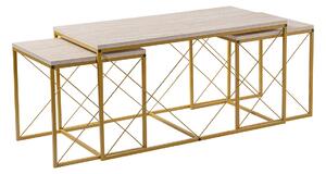 Konferenční stolek Defne Gold Travertine