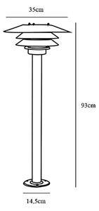 Nordlux 10600725 Venø, venkovní sloupková lampa, 1xE27 max 60W, kov, měděná, IP54, výška 93cm