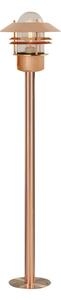 Nordlux 25078030 Blokhus, venkovní sloupková lampa, 1xE27 max 60W, kov, měděná, IP54, výška 92cm