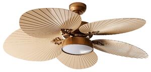 Stropní ventilátor se světlem BORMEJO s dálkovým ovládáním LED Zlatá