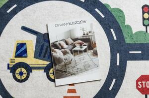 Dywany Luszczow Dětský kusový koberec BAMBINO 2223 pratelný Ulice, auta, protiskluz, krém Rozměr koberce: 120 x 170 cm
